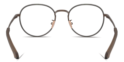 Shop GIORGIO ARMANI Logo Signature Panthos Eyeglasses in Matte Bronze online.