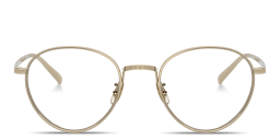 Shop OLIVER PEOPLES Kesner Panthos Eyeglasses in Soft Gold online.
