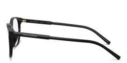 Shop Dolce & Gabbana Logo Lettering Square Eyeglasses in Black online.