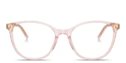 Shop Dolce & Gabbana Logo-Print Cat-Eye Eyeglasses in Pink online.