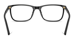 Shop Dolce & Gabbana Logo Print Rectangle Eyeglasses in Black online.