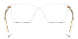 Shop Dolce & Gabbana Logo Print Rectangle Eyeglasses in Crystal online.