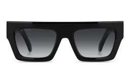Shop ETRO Pegasus Unisex Rectangle Sunglasses in Black online.