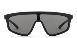 Shop GUCCI Web Unisex Wide Mask Sunglasses in Black online.