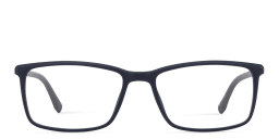 Shop SPIN ON8 Wide Rectangle Eyeglasses in Dark Blue online.