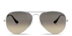 Shop Ray-Ban Unisex Aviator Sunglasses in Metal in Silver online.