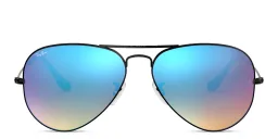 Shop Ray-Ban Unisex Aviator Sunglasses in Metal in Black online.