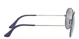 Shop Ray-Ban Unisex Aviator Sunglasses in Metal in Dark Blue online.