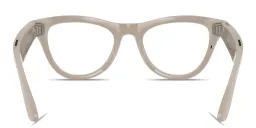 Shop Ray-Ban Meta Skyler Unisex Cat-Eye Sunglasses in Shiny Chalky Gray online.