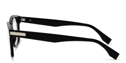 Shop FENDI Essential Unisex Square Eyeglasses in Black online.