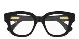 Shop Cartier Panthère de Cartier Square Eyeglasses in Black online.