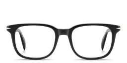Shop DAVID BECKHAM Talisman Square Eyeglasses in Shiny Black online.