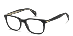Shop DAVID BECKHAM Talisman Square Eyeglasses in Shiny Black online.