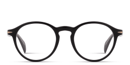 Shop DAVID BECKHAM Talisman Round Eyeglasses in Black online.