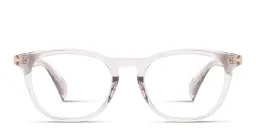 Shop DAVID BECKHAM Talisman Rectangle Eyeglasses in Transparent Grey online.