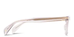 Shop DAVID BECKHAM Talisman Rectangle Eyeglasses in Transparent Grey online.