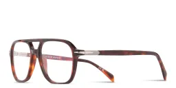 Shop DAVID BECKHAM Talisman Square Eyeglasses in Havana online.