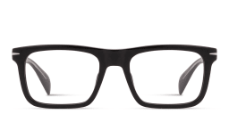 Shop DAVID BECKHAM Talisman Rectangle Eyeglasses in Black online.
