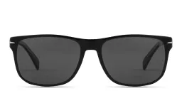 Shop DAVID BECKHAM Clip-On Wide Rectangle Eyeglasses in Black online.