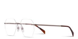 Shop DAVID BECKHAM Talisman Rimless Irregular Eyeglasses in Ruthenium online.