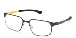 Shop ic! berlin AMG 12 Square Eyeglasses in Shiny Gunmetal online.