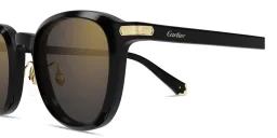Shop Cartier Première de Cartier Panthos Sunglasses in Black online.
