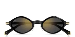 Shop Cartier Première de Cartier Unisex Irregular Sunglasses in Black online.