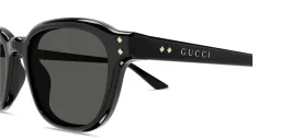 Shop GUCCI Gucci Rivets Square Sunglasses in Black online.