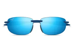 Shop Maui Jim Ho'okipa Ultra Unisex Rimless Rectangle Sunglasses in Blue online.