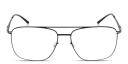 Shop ic! berlin Wes Unisex Wide Aviator Eyeglasses in Matte Black online.