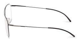 Shop ic! berlin Wes Unisex Wide Aviator Eyeglasses in Matte Black online.