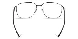 Shop ic! berlin Wes Unisex Wide Aviator Eyeglasses in Matte Black online.