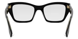 Shop FENDI Fendi Roma Square Eyeglasses in Black online.