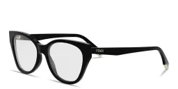 Shop FENDI Fendi Way Cat-Eye Eyeglasses in Black online.