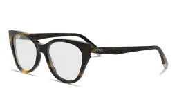 Shop FENDI Fendi Way Cat-Eye Eyeglasses in Havana online.