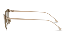 Shop FENDI Fendi First Crystal Rimless Cat-Eye Sunglasses in Gold online.