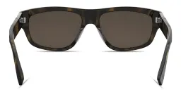 Shop FENDI Diagonal Rectangle Sunglasses in Havana online.