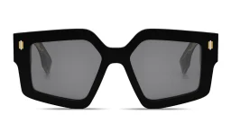 Shop FENDI Roma Square Sunglasses in Black online.