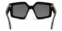 Shop FENDI Roma Square Sunglasses in Black online.