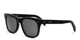 Shop CELINE CELINE Thin Square Sunglasses in Black online.