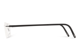 Shop Silhouette The Dawn Rimless Square Eyeglasses in Black online.