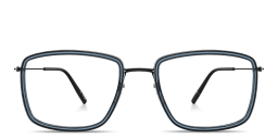 Shop Silhouette Dynamics Colorwave Square Eyeglasses in Black & Denim online.