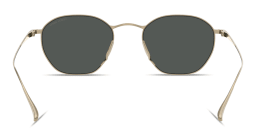 Shop GIORGIO ARMANI Engraved Logo Square Sunglasses in Gold online.