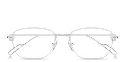 Shop Cartier Première de Cartier Half-Rim Rectangle Eyeglasses in Silver online.