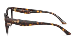 Shop VERSACE Medusa Cat-Eye Eyeglasses in Havana online.