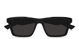 Shop Alexander McQueen Logo Lettering Rectangle Sunglasses in Black online.
