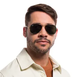 Shop Ray-Ban Pilot Classic Sunglasses in Gold online.