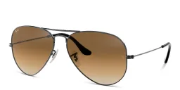 Shop Ray-Ban Unisex Pilot Sunglasses in Gunmetal online.