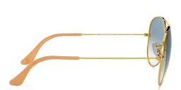 Shop Ray-Ban Aviator Gradient Sunglasses in Gold online.