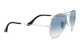 Shop Ray-Ban Unisex Pilot Sunglasses in Metal in Silver online.